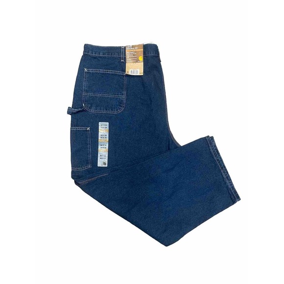 NWT Carhartt Men's Loose Original Fit Work‎ Dungaree Jeans B13-DST Size (50x30) - Picture 1 of 8